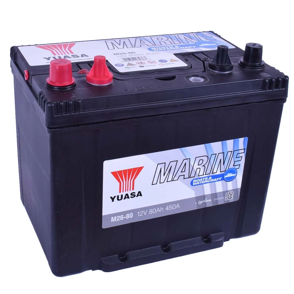 Yuasa Marine M26-80 12V 80Ah ciklikus hajó akkumulátor jellemzően